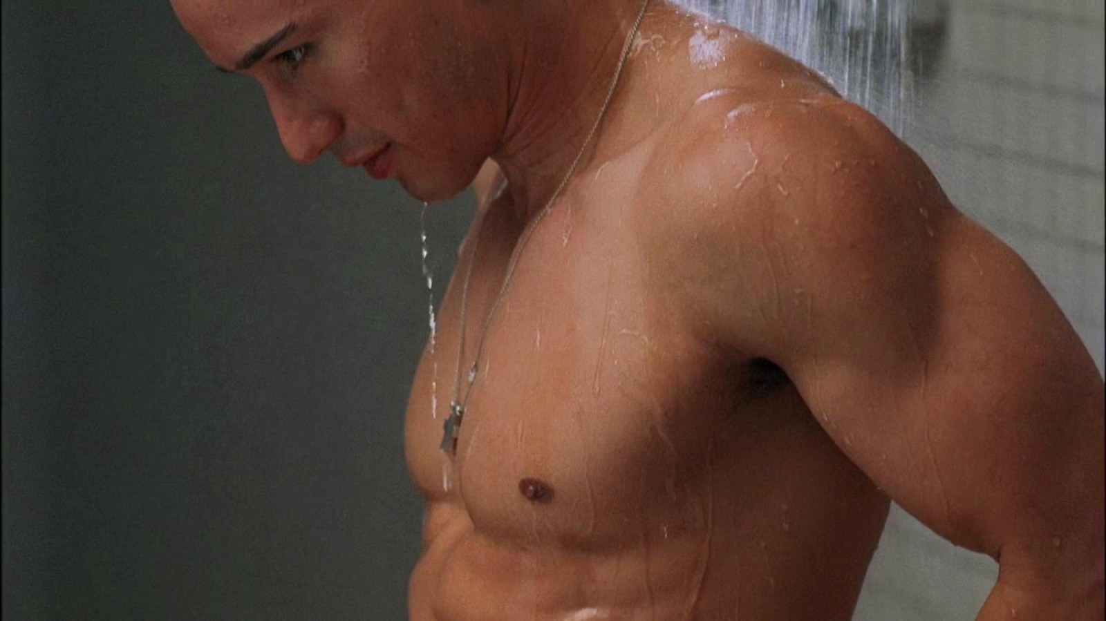 Hot guy jerks off the shower gorgeous fan photo
