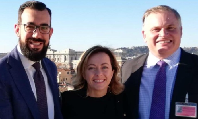 Giorgia meloni, Jacopo Coghe e Brian Brown